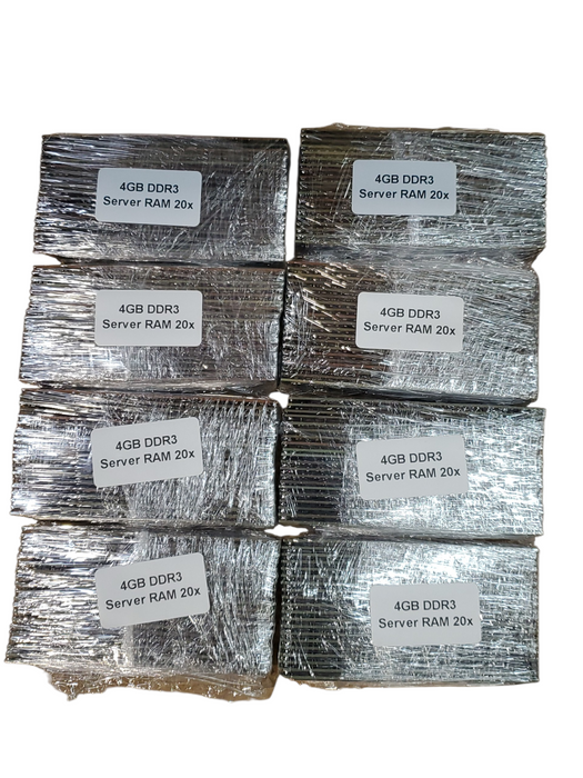Lot of 160x, Assorted 4GB DDR3 Server RAM