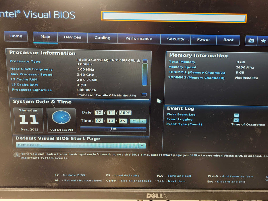Intel NUC i3-8109U CPU 8GB RAM 256GB SSD No AC Q$