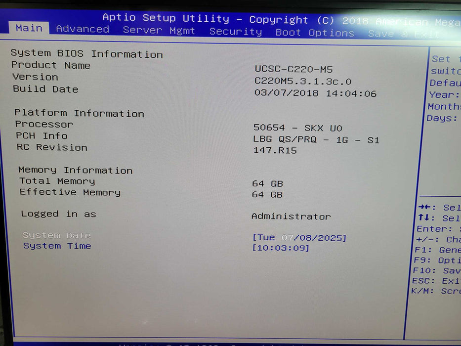 Cisco UCS C220 M5 - 2x Xeon Silver 4108 64GB DDR4 LSI MR 2x1050W PSU %