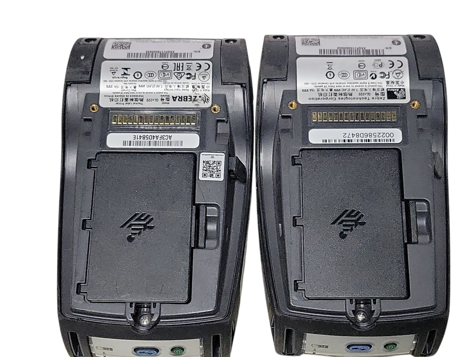 Lot of 2x Zebra QLN220 Mobile Wi-Fi Label Printers, READ _