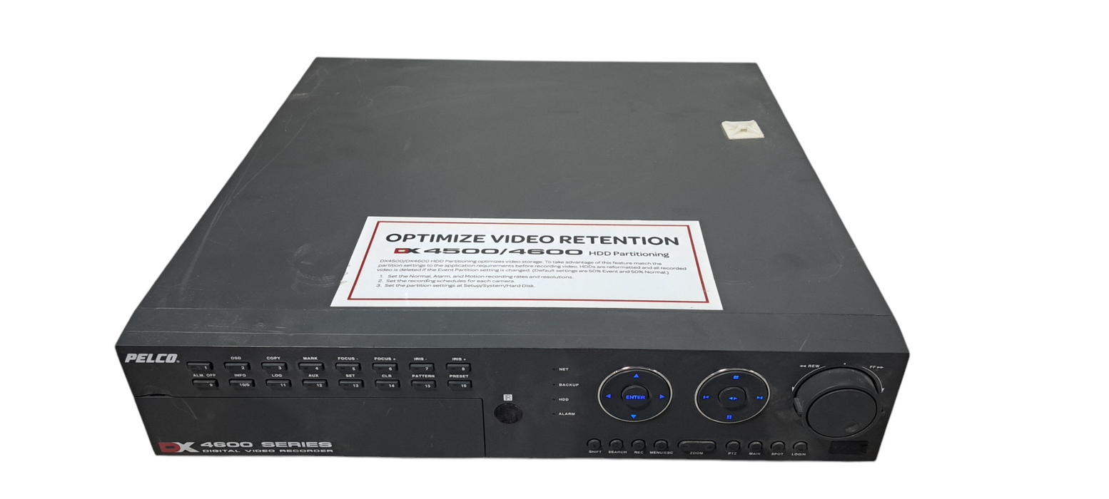 Pelco DX4600 Series Digital Video Recorder (DVR) DX4616CD-500| NO HD