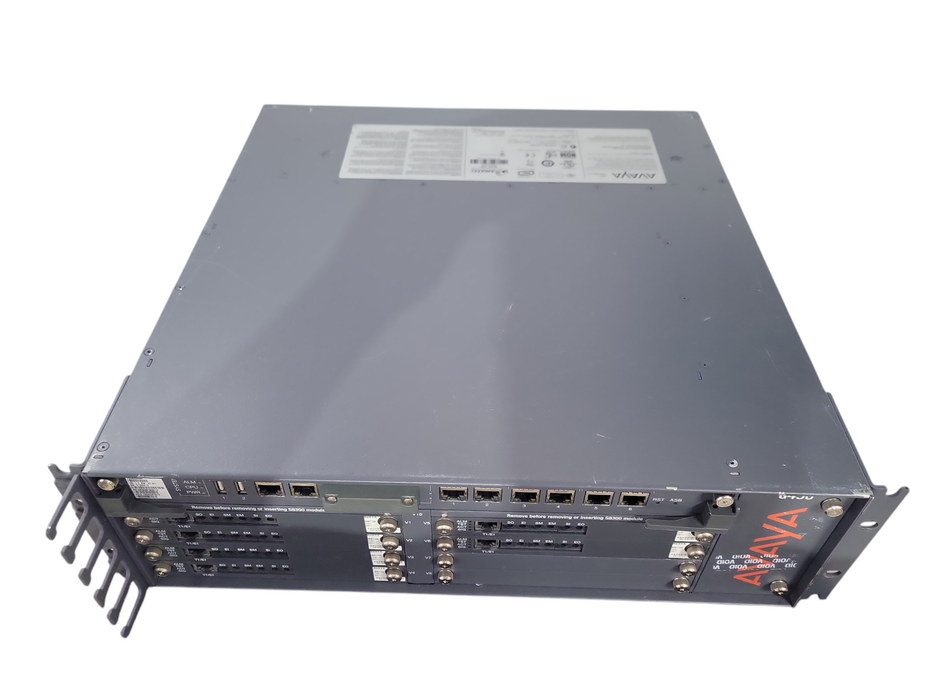 Avaya G450 Chassis w/ 6x MM710B & 2x PSUs READ !