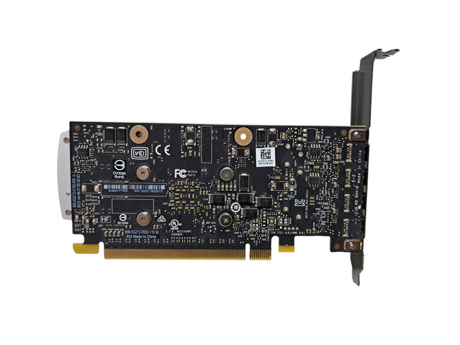 NVIDIA Quadro P1000 4GB GDDR5 Graphics Card FH Bracket | 4x MiniDP )