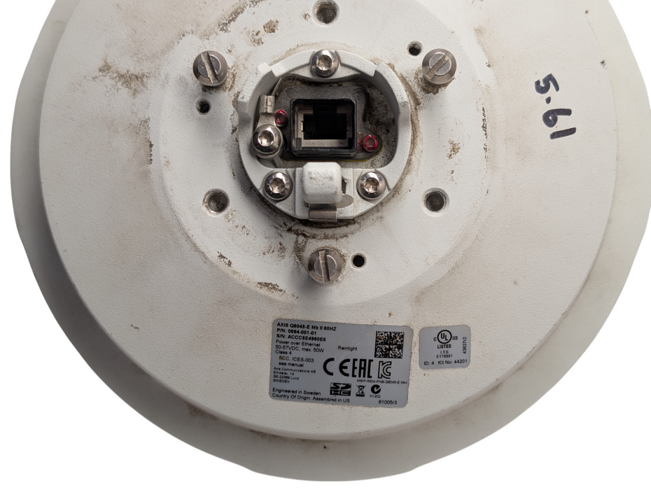 AXIS Q6045-E Mk II 60HZ Security Camera Please Read  -