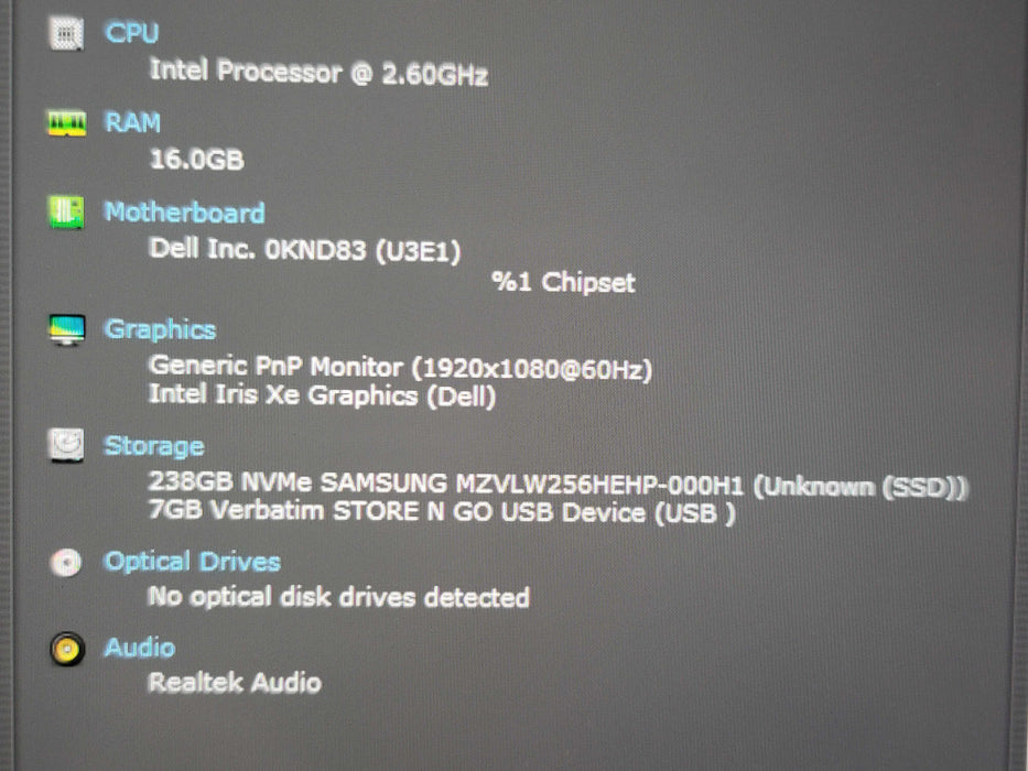 Dell Latitude 7420 i5-1145G7 16GB RAM  256GB NVMe READ β Lap200