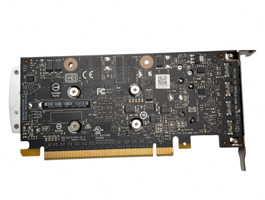 NVIDIA Quadro P1000 4GB Low Profile Graphics Card 4 mini DP