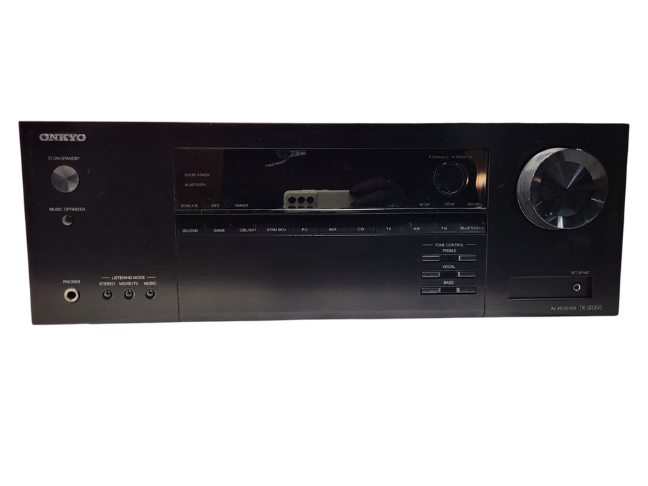 Onkyo TX-SR393 5.2-Channel AV 4K Ultra HD Receiver Black READ $