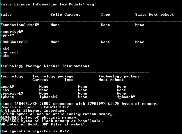 Cisco ISR4431 - Intergrated Services Router + 2MFT-T1-E1 Module 2xPSU %