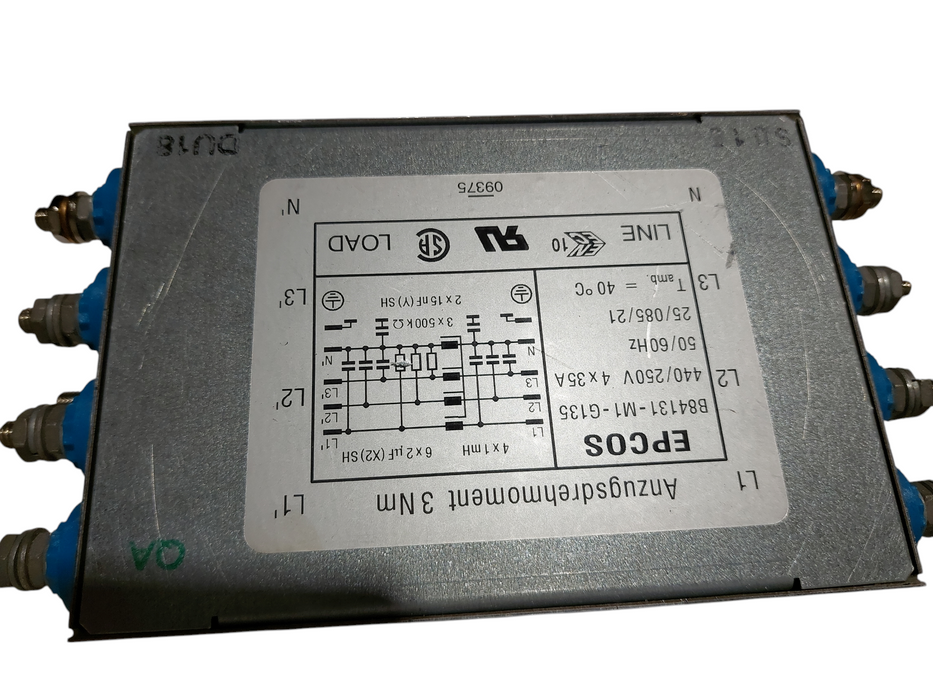 Anzugsdrehmoment 3 Nm Epcos Power Line Filter B84131-M1-G135 =