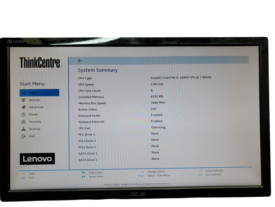 Lenovo ThinkCentre M70C, i5-10400, 8GB DDR4, No HDD, No OS Q