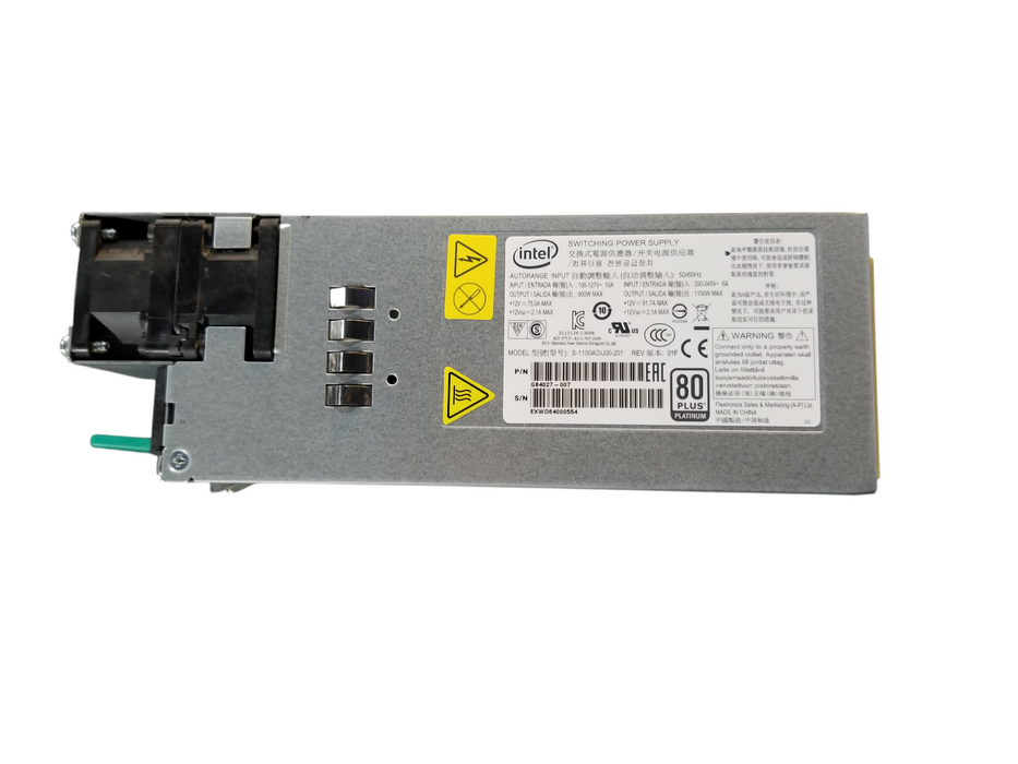 INTEL 1100W AC SWITCHING POWER SUPPLY Model: S-1100ADU00-201 P/N:G84027-007 Q