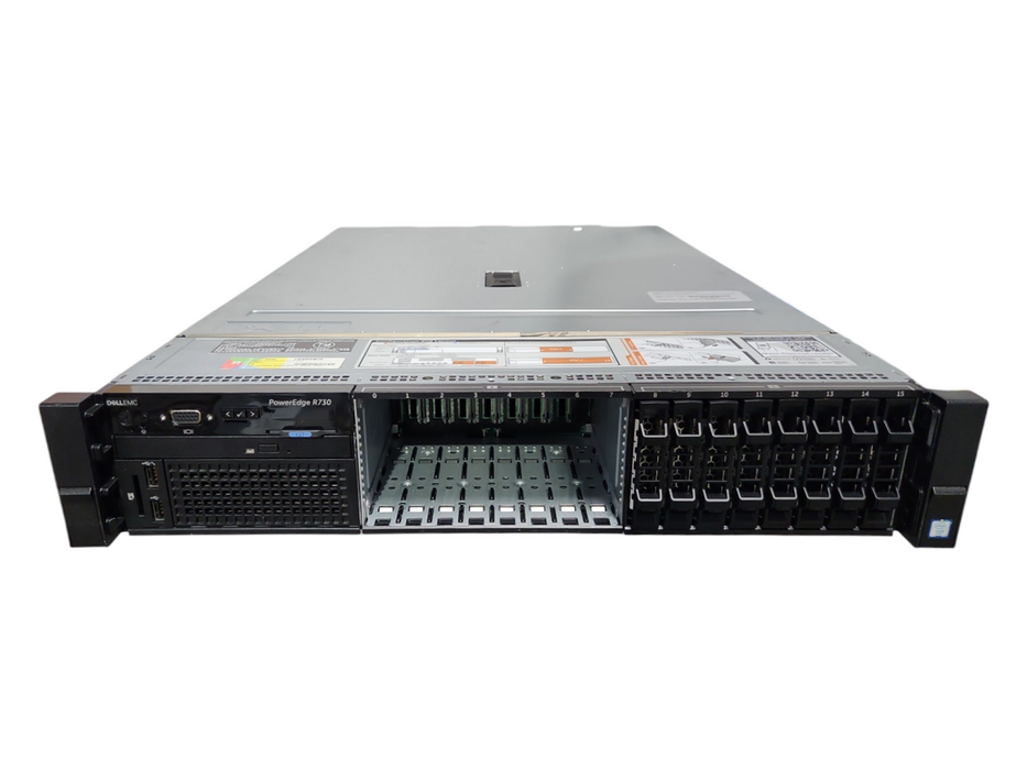 DELL PowerEdge R730 2U 16x 2.5", 2x Xeon E5-2630 v4 2.20GHz, 128GB RAM, H730 Mini, 2x PSU