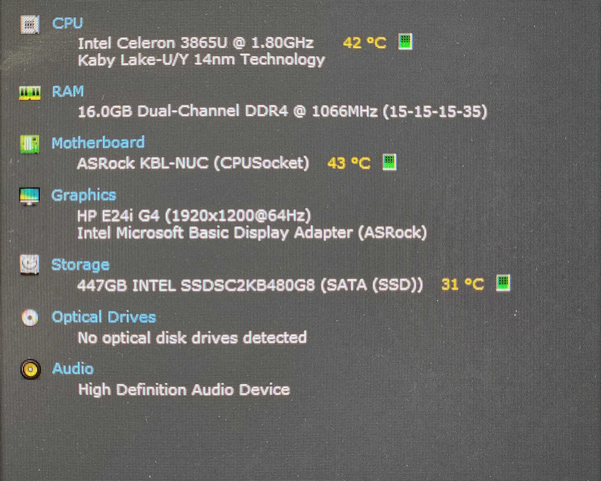 Datto Alto 3 V2 Mini PC, Celeron 3865U 1.80GHz, 16GB DDR4, 480GB SSD