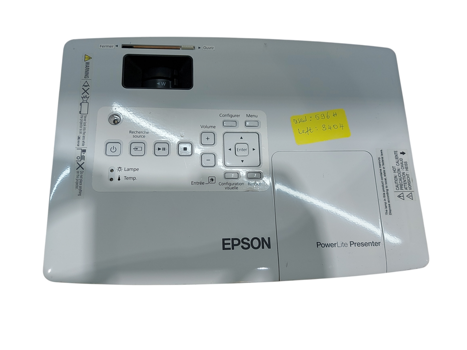 Epson H335A PowerLite Presenter WXGA 3LCD Projector/DVD  | 3404 Hours Left