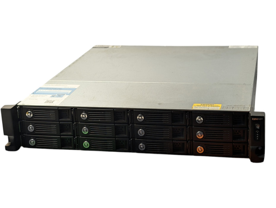 QNAP TVS-1271U-RP 12-bay high performance NAS 3x 4TB HDDs installed  -