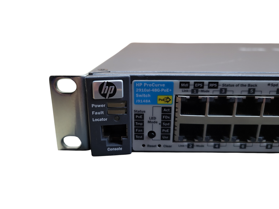 HP Procurve 2910AL-48G-PoE+ J9148A 48 Port Gigabit PoE+ Switch w/ Rack Ears !