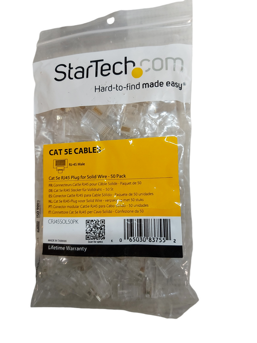 StarTech RJ45 CAT5E Male Plug Pins - Approx 50 Pcs Q