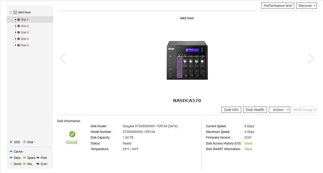 QNAP TS-569 Pro 5-Bay NAS w/ 5x 2TB HDDs