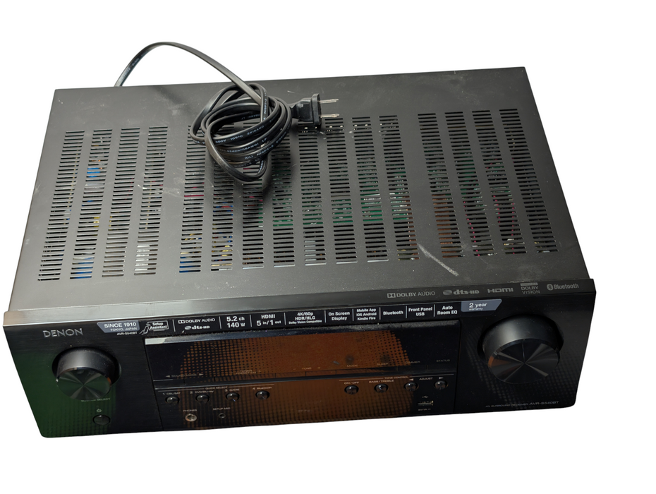 DENON AVR-S540BT HDMI 4K 5.2 Surround Sound Home Theatre Receiver  -
