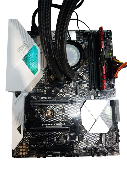 Asus Prime Z390-A Core i9-9900K CPU 16GB RAM CoolMaster 276mm Water cooler