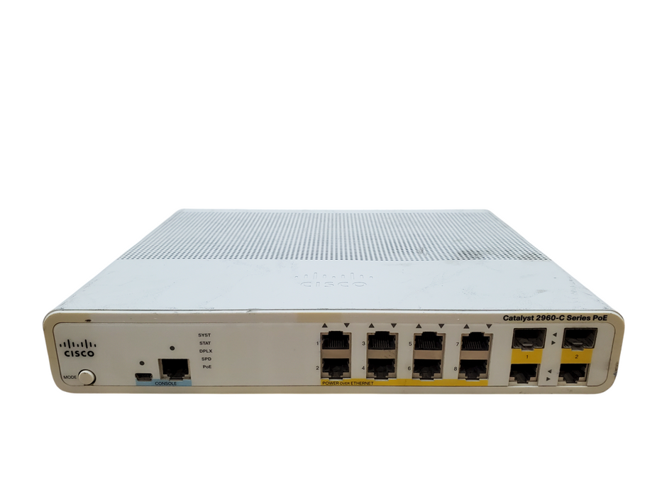 Cisco Catalyst 2960-C WS-C2960C-8PC-L, 8-port Ethernet PoE Network Switch