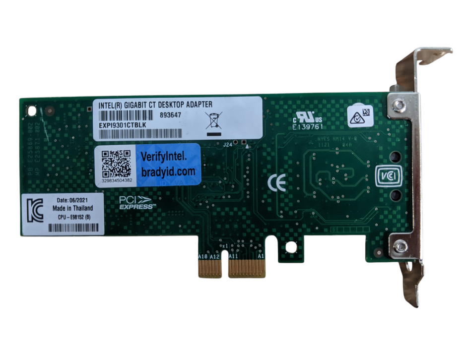 Intel Gigabit CT Desktop Network Adapter | EXPI9301CTBLK