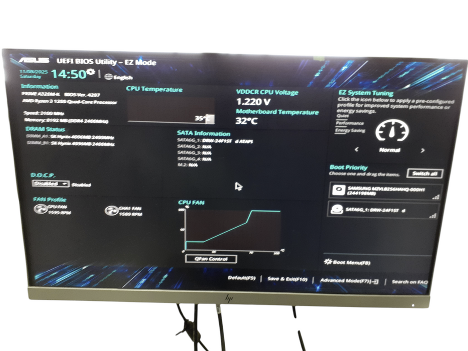 Custom PC/Asus AMD Ryzen 3 1200 @ 3.10GHz|16GB DDR4|256GB NVMe |READ!