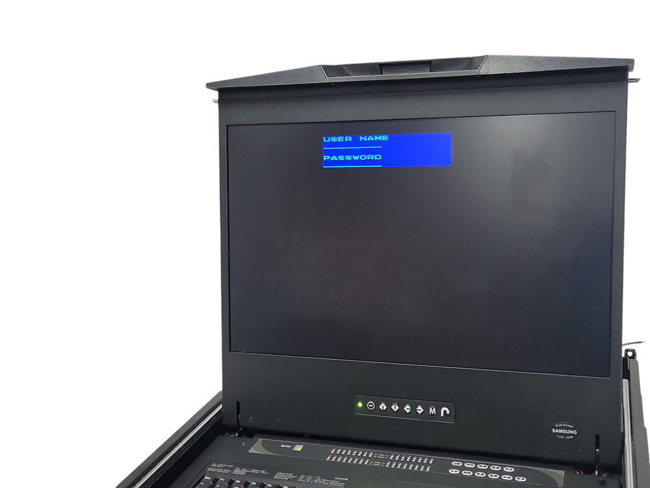 Samsung 19" Rackmount LCD Monitor with 32-port IP KVM Switch, READ _