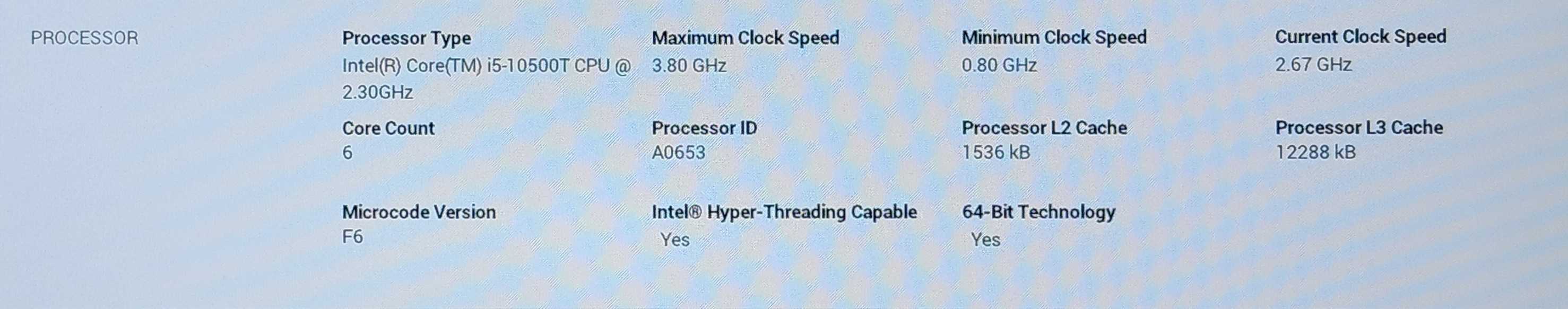 Intel Core i5-10500T @ 2.30GHz SRH3B 6-Core Desktop CPU