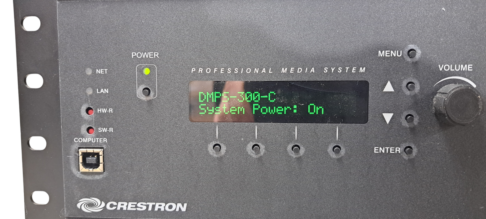 Crestron DMPS-300-C with HD-RX3-C-8: Integrated Digital Media Presentation