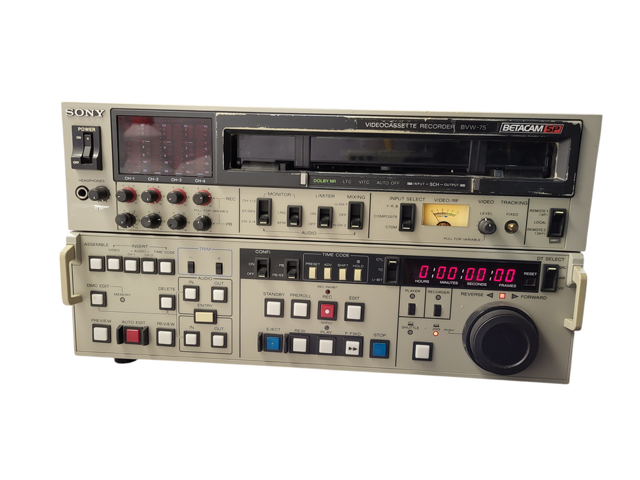 Sony Betacam SP BVW-75 Studio Editor Video Cassette Recorder READ $