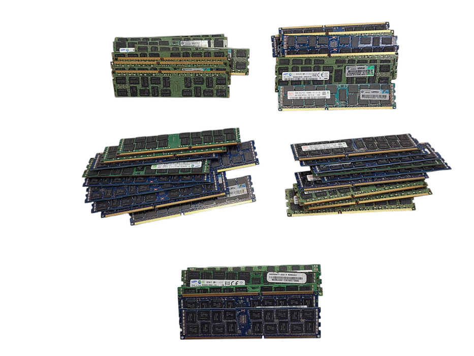 Lot of 45x Various brands 16GB PC3/PC3L-14900R/12800R/10600R Server RAM $