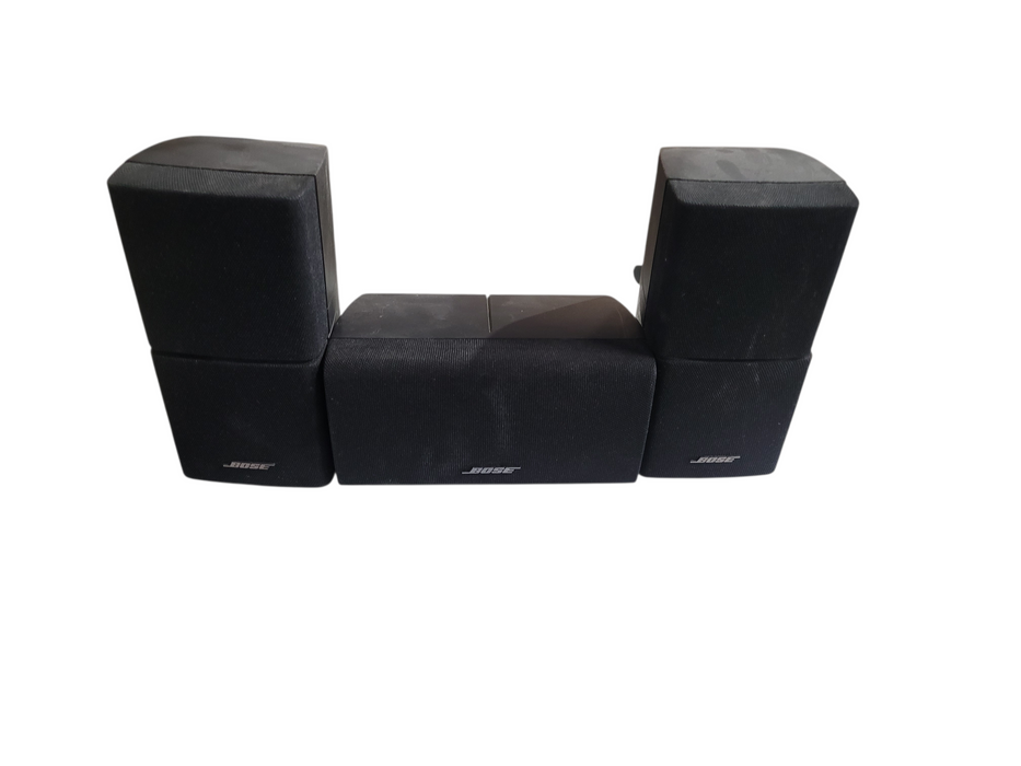 Bose Acoustimass Cube Speakers + Center Channel Speaker Black – Set of 3