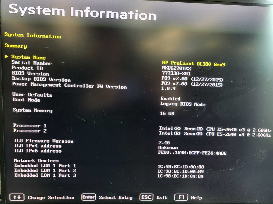 HP ProLiant DL380 Gen9 - 2x Xeon E5-2640 v3 16GB DDR4 P440ar 2x500W PSU %