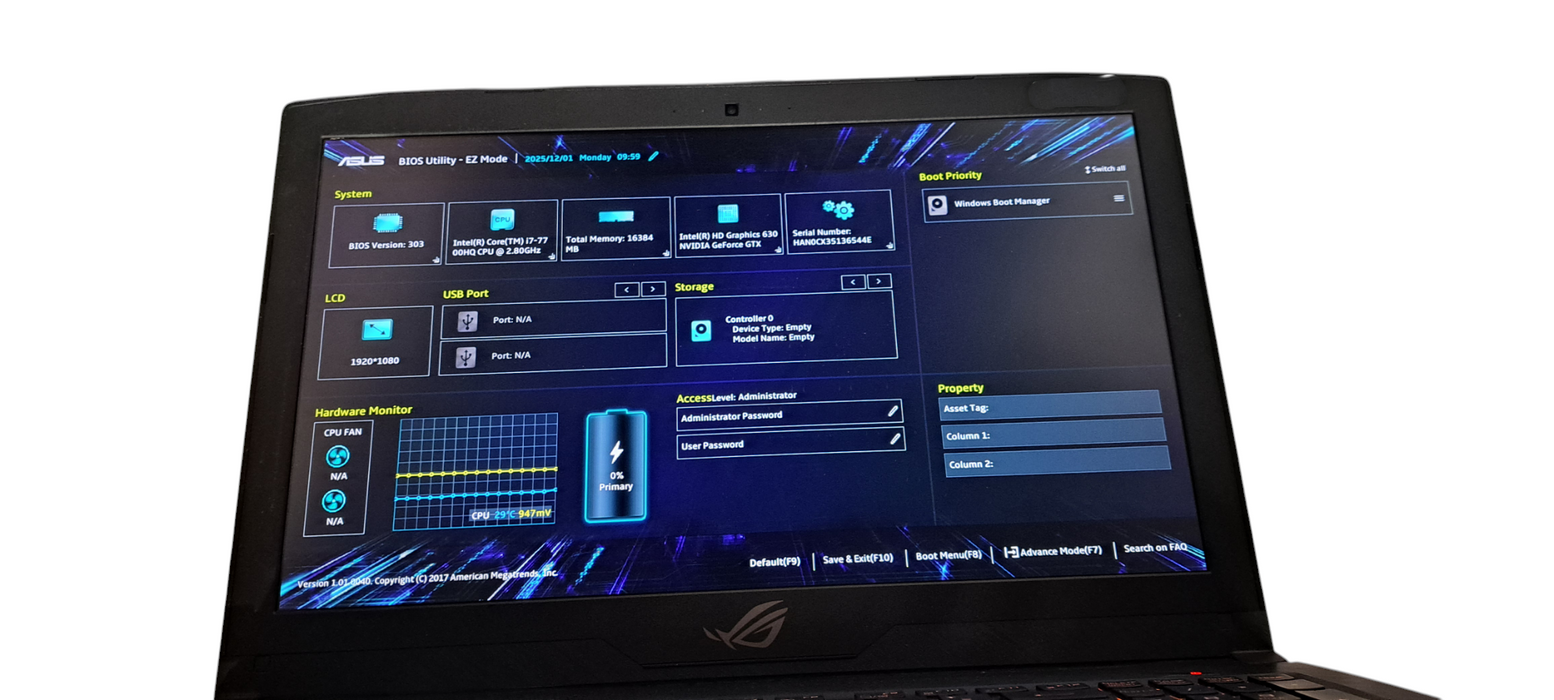 ASUS ROG Strix GL503V Laptop i7-7700 CPU|16GB DDR4|GTX 1050 4GB|700GB|READ
