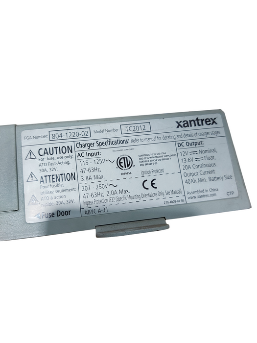Xantrex 804-1220-02 TC2012 TRUECHARGE2 20 A 12V