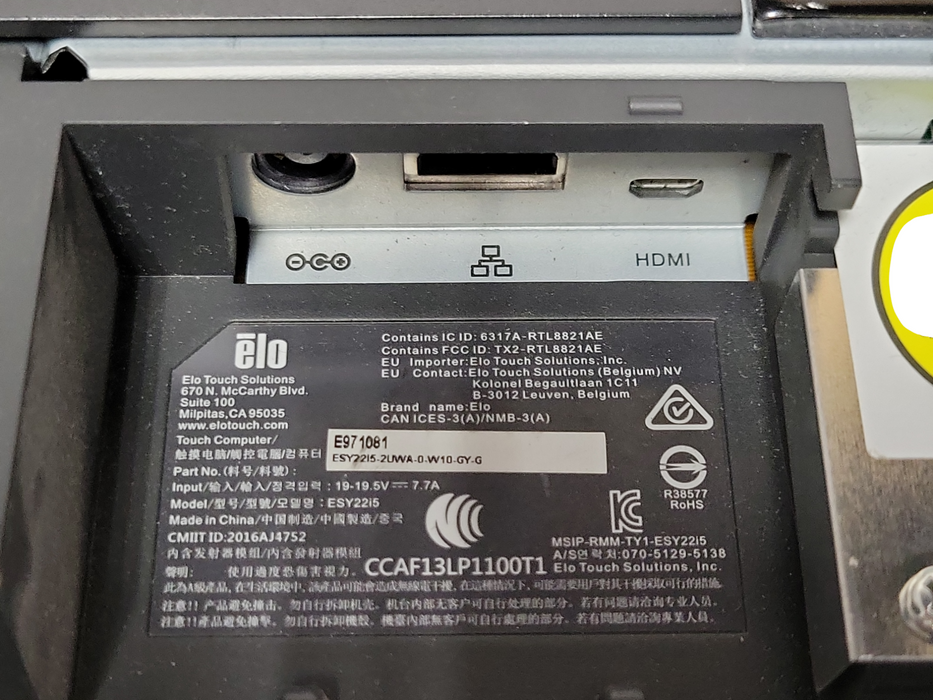 ELO E971081 ESY22i5 Touch Screen AiO POS i5/4GB 128GB SSD WiFi _