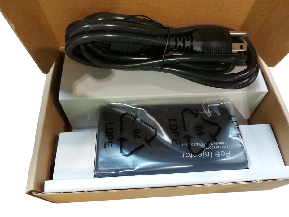 Lot 3x PoE Injector, for 10/100TX, Black