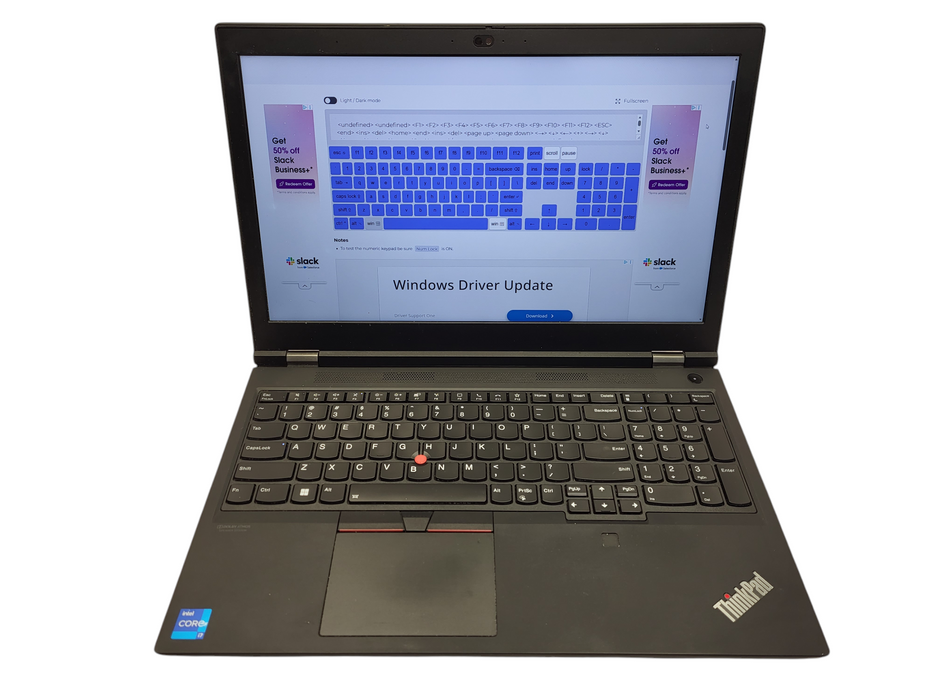 Lenovo P15 Gen 2 i7-11850H 64GB RAM 1TB SSD RTX A4000 GPU READ  $ Lap200