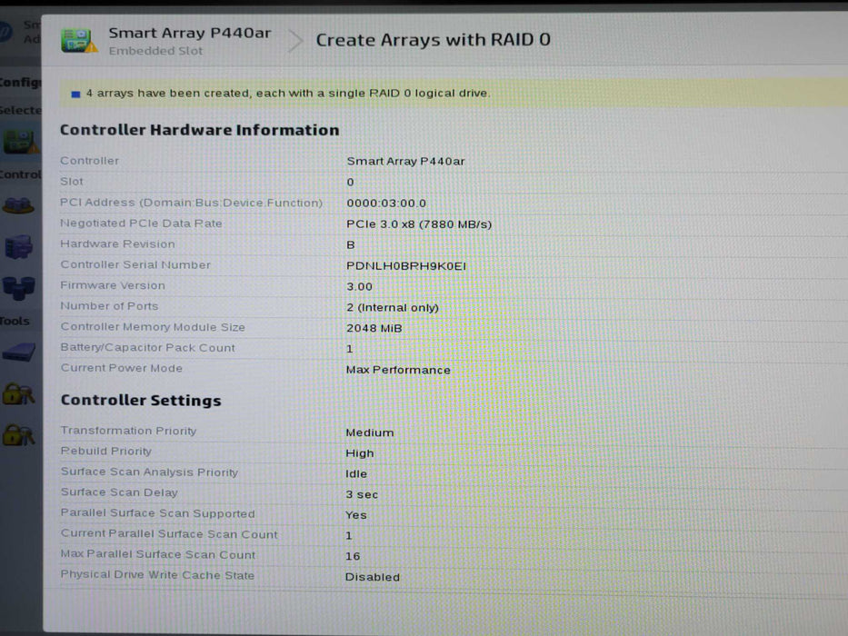 HP ML350 Gen 9 4U, 1x Xeon E5-2609v3, 16GB DDR4, P440ar, 1x PSU, 4x 6TB SAS _
