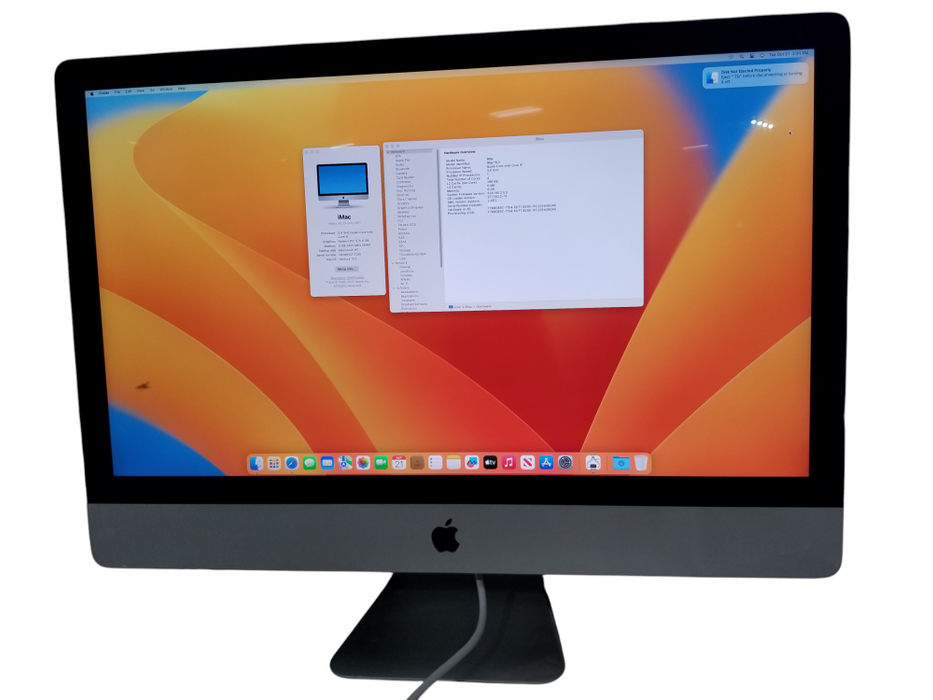 Apple iMac 27" Retina 5K 2017 A1419, Core-i5 CPU 4.20GHz 8GB RAM 1TB *READ*