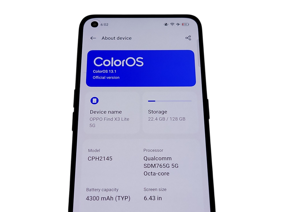 Oppo Find X3 Lite 5G - 128GB - Black [CPH2145]
