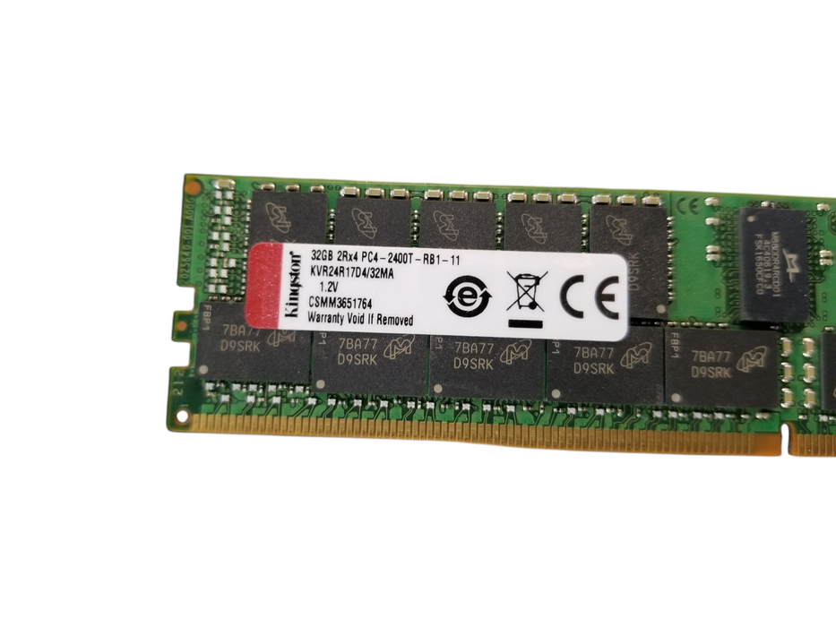 Kingston 32GB DDR4 RAM 2Rx4 PC4-2400T-RB1-11 DDR4 Server RAM Q
