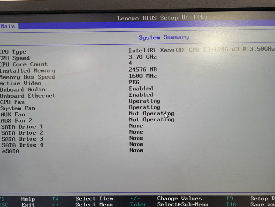 Lenovo ThinkStation P300, Xeon E3-1246 v3 3.50GHz, 24GB RAM, No HDD !