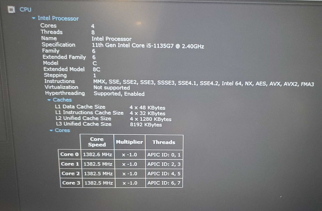 Dell Vostro 5402 Core i5-1135G7@2.4GHz 16GB RAM 256GB SSD  Lap200
