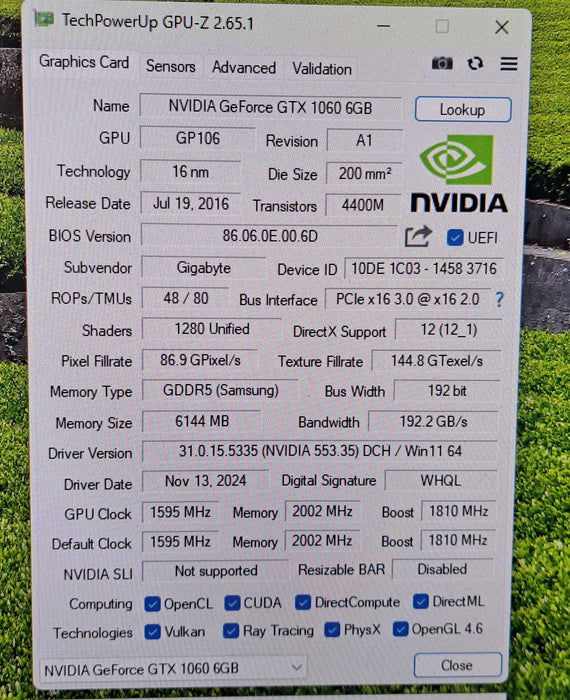 HOT Galax Gtx 1060 3gb Gpu Z Gigabyte 1060 Gpu Z GIGABYTE