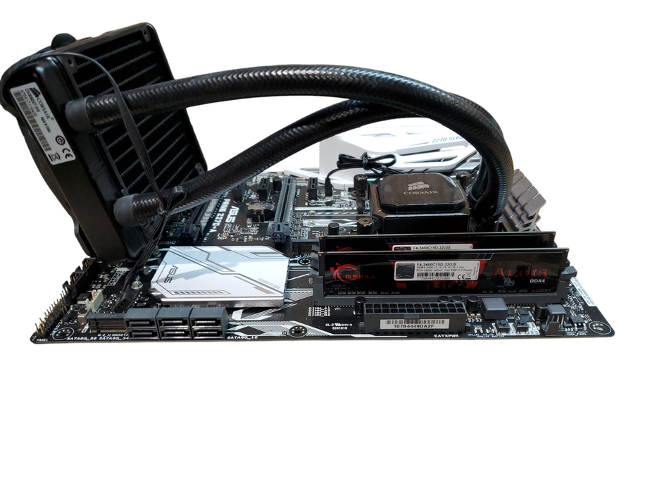 Asus prime Z270-A Motherboard with i7-7700K, 32GB DDR4, Water Cooler, IO Shield Q