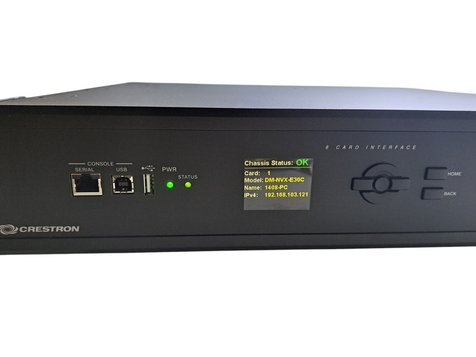 Crestron DMF-CI-8 Digital Media Chassis w/ 4x DM-NVX-E30C, 4x DM-NVX-350C