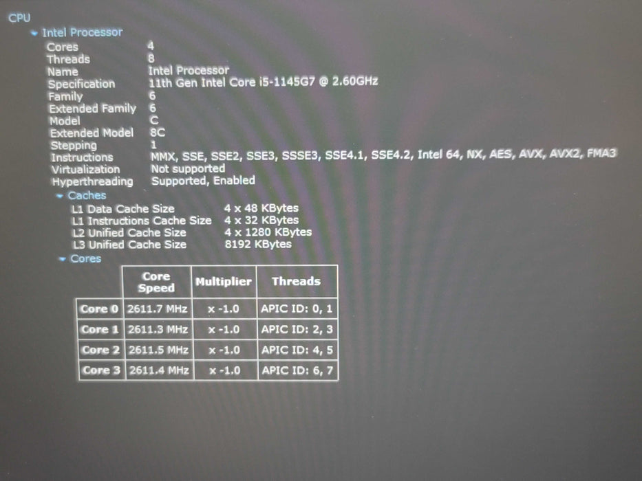 Lenovo ThinkPad T14 Gen 2 i5-1145G7 16GB DDR4 256GB NVMe β Lap200