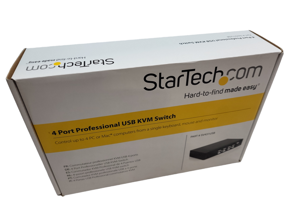Lot 2x StarTech.com SV431USB 4 Port VGA USB2.0 KVM Switch Hub &